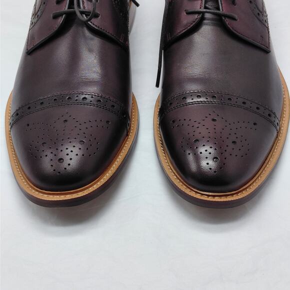 Mivano Mens Dress Shoes Size 11.5D Burgundy Oxford Leather Classic Wedding Party main image 8
